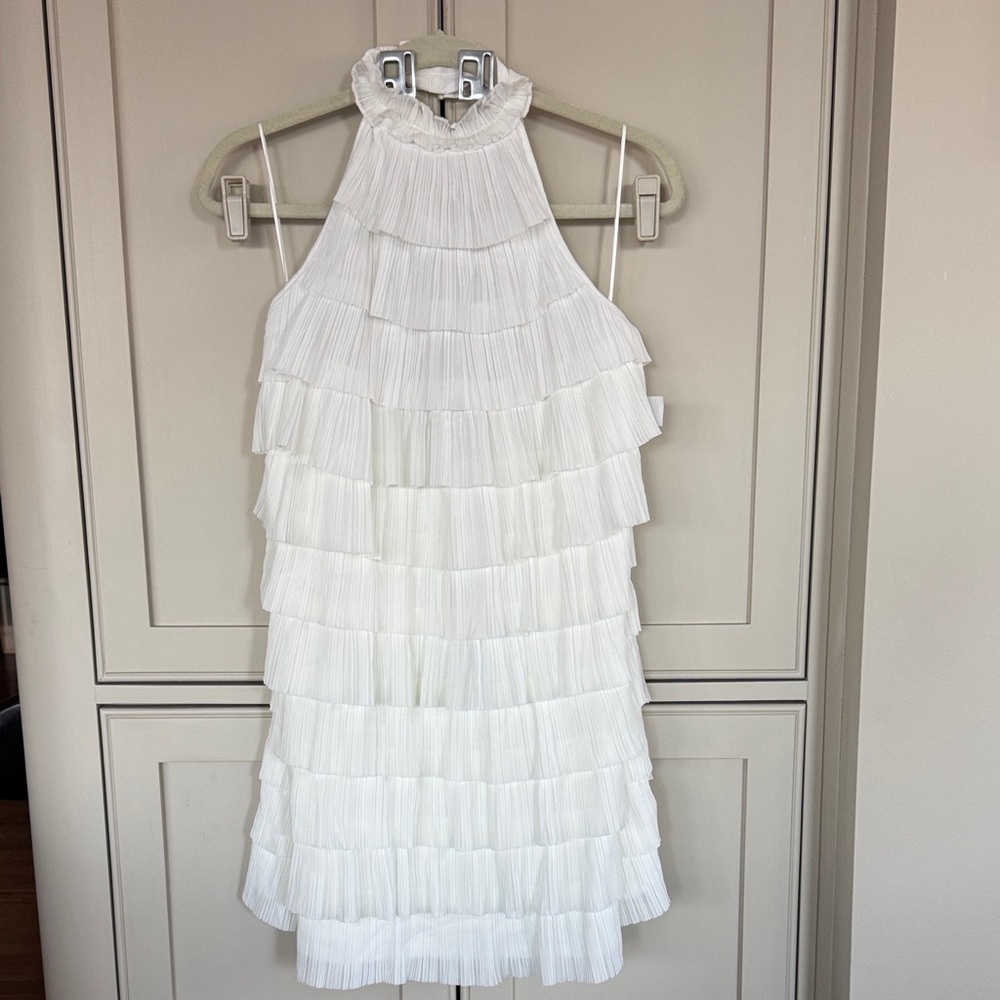 TCEC Ivory Layered Halter Dress